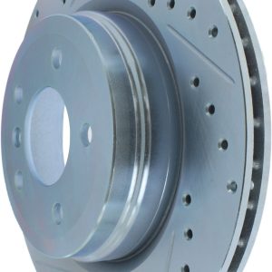 Stop Tech Brake Rotor, C-Tek Drilled and Slotted, Zinc Coated, Single – 227.34080R
