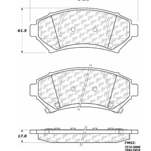 Stop Tech Brake Pad, Premium, Fmsi Number D699, Ceramic, Set of 4 – 301.06990