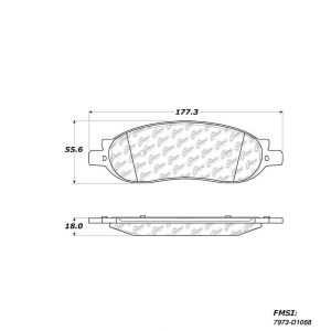 Stop Tech Brake Pad, Fleet Performance ®, Fmsi Number D1068, Para-Aramid Composite, Set of 4 – 306.1068