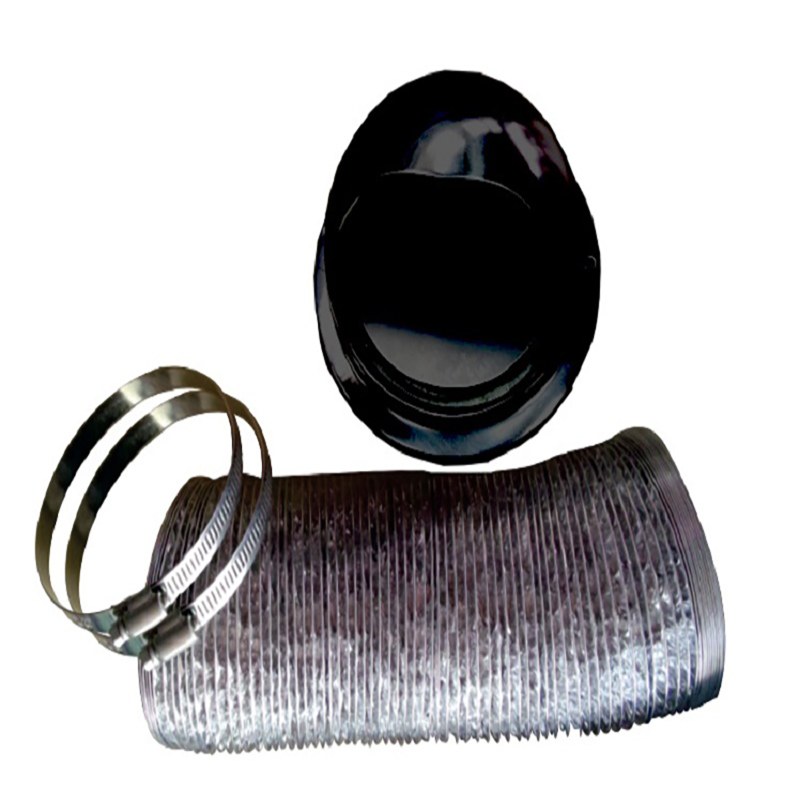 Pinnacle Clothes Washer/ Dryer Vent Installation Kit, Fits All Pinnacle Clothes Dryer Models, External Vent Kit, Black, With Damper – 18-1065