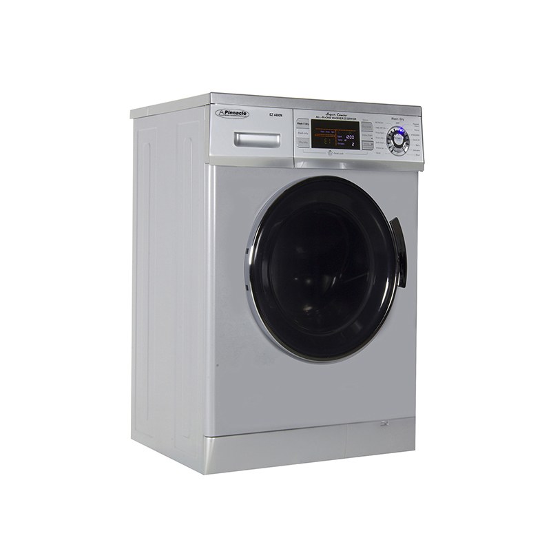 Pinnacle Clothes Washer/ Dryer Combo Unit, Front Load, 23-1/2 Inch Width X 33-1/2 Inch Height X 22 Inch Depth, Silver – 18-4400 N S