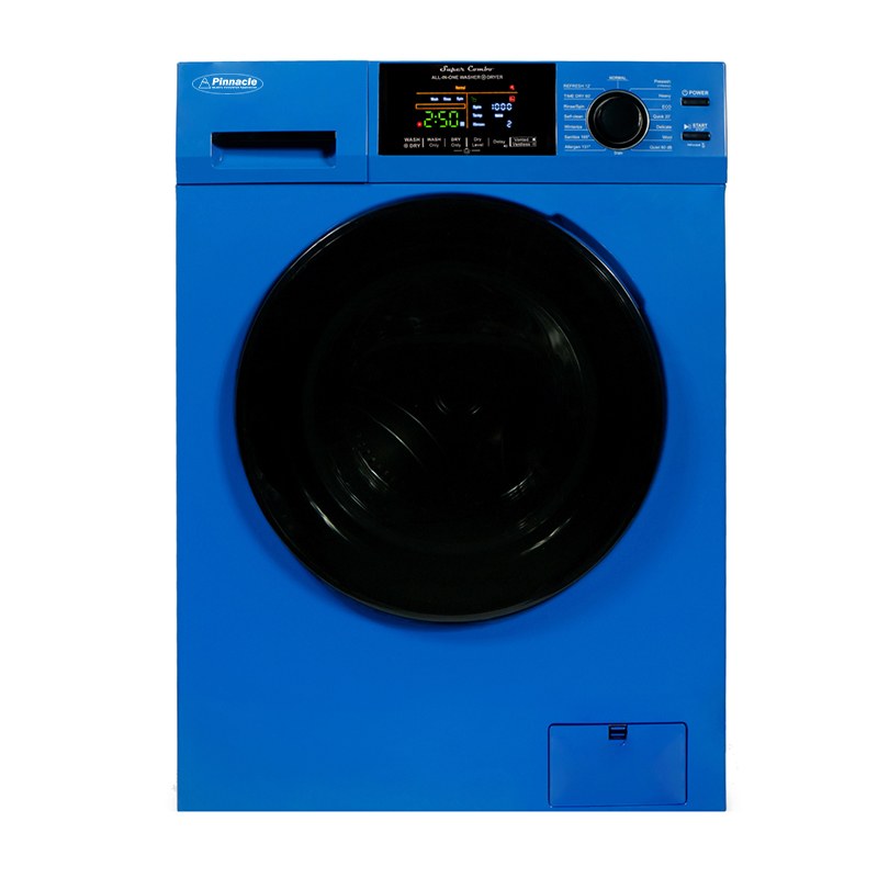 Pinnacle Clothes Washer/ Dryer Combo Unit, Front Load, 23-1/2 Inch Width X 33-1/2 Inch Height X 24.8 Inch Depth, Blue – 21 – 5500 B