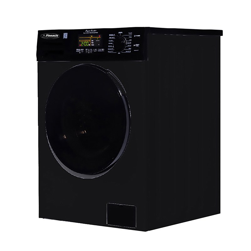 Pinnacle Clothes Washer/ Dryer Combo Unit, Super Combo, Front Load, 23.6 Inch Width X 21.8 Inch Depth X 33.5 Inch Height, Black – 22-4600 L B