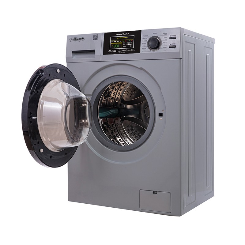 Pinnacle Clothes Washer, Super Washer, Front Load, 23-1/2 Inch Width X 33-1/2 Inch Height X 21.85 Inch Depth, Silver – 22-826 L S