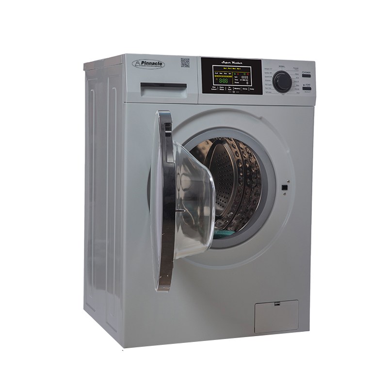 Pinnacle Clothes Washer, Super Washer, Front Load, 23-1/2 Inch Width X 33-1/2 Inch Height X 21.85 Inch Depth, Silver – 22-826 L S