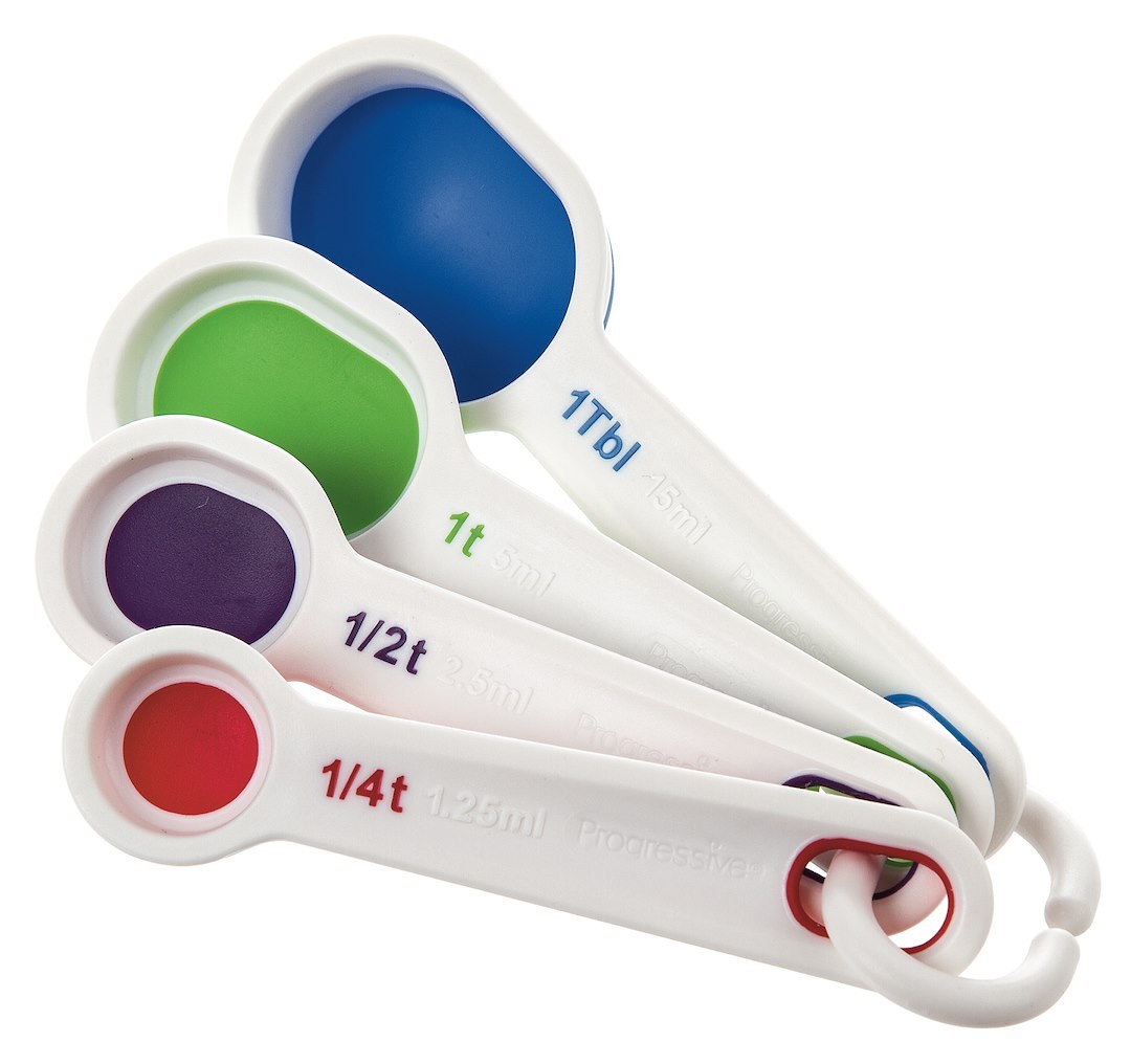 Progress Int Measuring Spoon, Prepworks ®, Used for Scooping and Leveling Dry Ingredients, Oval, Flexible Spoons – BA-555