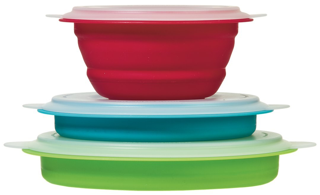 Progress Int Kitchen Bowl, Storage Bowl Set, Blue/ Green/ Red, One 1.5 Cup Capacity/ One 3 Cup Capacity/ One 5 Cup Capacity, Round – CB-20