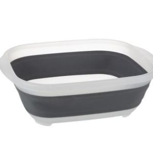 Progress Int Dish Pan, Prepworks ®, Large 10 Quart Capacity, Collapses to 1/3 of Its Original Size, Gray, Plastic – CDT-2GY