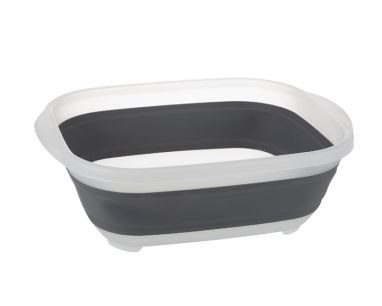 Progress Int Dish Pan, Prepworks ®, Large 10 Quart Capacity, Collapses to 1/3 of Its Original Size, Gray, Plastic – CDT-2GY