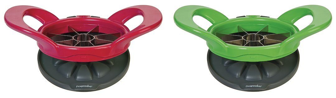 Progress Int Fruit/ Vegetable Corer, Prepworks ®, Use to Remove Core and Slice Apple, Wedge Type, Green with Black Base – GPC-2651