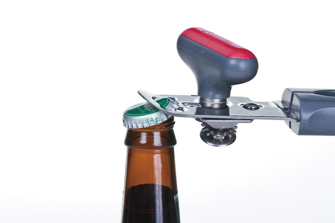 Progress Int Can Opener, Manual, Used to Open Can/ Pull-Tabs/ Metal and Plastic Bottle Caps, Hand Held, Dishwasher Safe – GT-2986