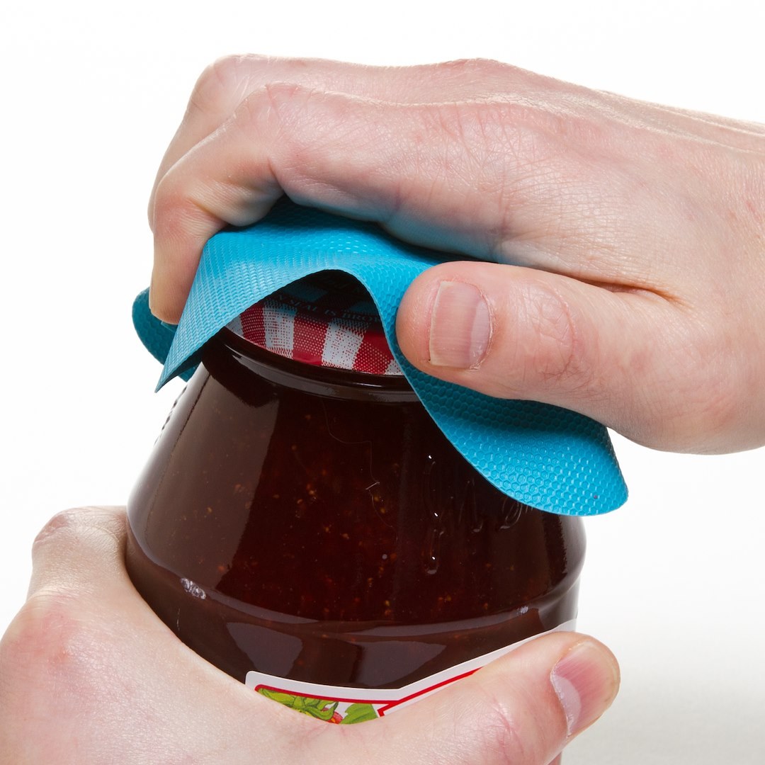 Progress Int Jar Opener, Prepworks ®, Use to Open the Lid on a Jar/ Container, Grip Pad, Red/ Green/ Blue, Rubber, Not-Dishwasher Safe – GT-3236