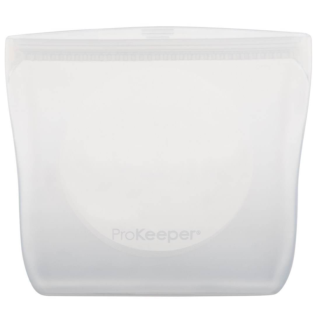 Progress Int Food Storage Container, Use to Store Food, 3 Cups Storage Capacity, Silicone, Clear, Zipper Closure, Reusable – PKS-21C