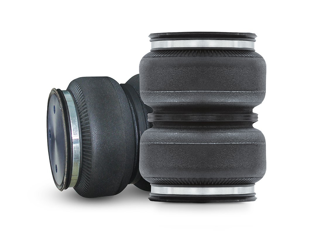 Pacbrake Helper Spring Kit, Alpha Hd™, Air Spring, Frame Mount, Up to 5000 Pound Load Capacity, Air Adjustable from 5 to 100 PSI, Rubber – HP10070