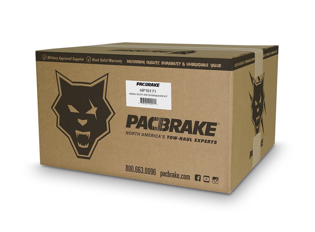 Pacbrake Helper Spring Kit, Alpha HD Pro™, Air Spring with Internal Jounce Bumper, Frame Mount, Up to 5000 Pound Load Capacity – HP10171-J
