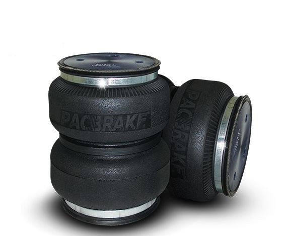Pacbrake Helper Spring Kit, Alpha Hd™, Air Spring, Frame Mount, Up to 5000 Pound Load Capacity, Air Adjustable from 5 to 100 PSI, Rubber – HP10337