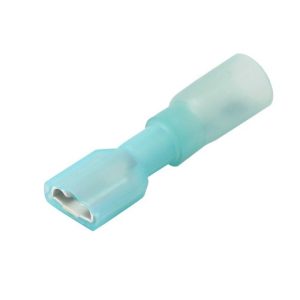 Pacer Wire Terminal End, Female Disconnect, 16-14 Gauge Wire, Tinned Copper Connector/ Heat Shrink Insulation, Ul/ Csa Certified – TDE14-250FI-100