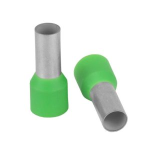 Pacer Wire Terminal End, Wire Ferrule, 6 Awg Wire, Tinned Copper Connector/ Heat Shrink Insulation, Green Insulator, Pack of 10 – TFRL6-12MM-10