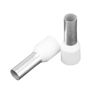 Pacer Wire Terminal End, Wire Ferrule, 8 Awg Wire, Tinned Copper Connector/ Heat Shrink Insulation, Ivory Insulator, Pack of 10 – TFRL8-12MM-10