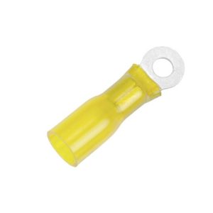 Pacer Wire Terminal End, #10 Ring Terminal, 12-10 Gauge Wire, Tinned Copper Connector/ Heat Shrink Insulation, Ul/ Csa Certified – TE10-10R-100