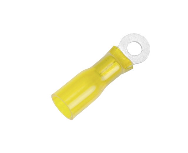 Pacer Wire Terminal End, #10 Ring Terminal, 12-10 Gauge Wire, Tinned Copper Connector/ Heat Shrink Insulation, Ul/ Csa Certified – TE10-10R-100