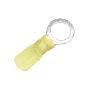 Pacer Wire Terminal End, 3/8 Inch Ring Terminal, 12-10 Gauge Wire, Tinned Copper Connector/ Heat Shrink Insulation, Ul/ Csa Certified – TE10-38R-100