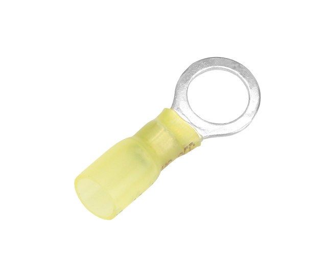 Pacer Wire Terminal End, 3/8 Inch Ring Terminal, 12-10 Gauge Wire, Tinned Copper Connector/ Heat Shrink Insulation, Ul/ Csa Certified – TE10-38R-100