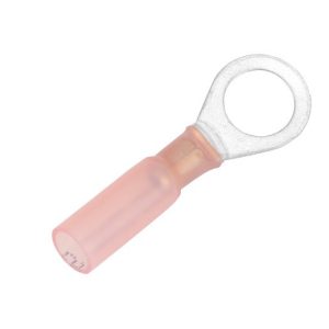 Pacer Wire Terminal End, 5/16 Inch Ring Terminal, 22-18 Gauge Wire, Tinned Copper Connector/ Heat Shrink Insulation, Ul/ Csa Certified – TE18-56R-100