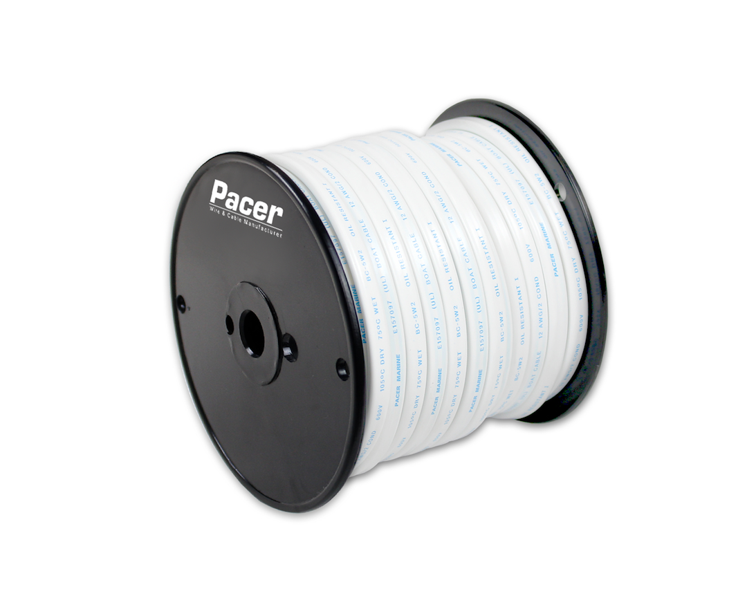 Pacer Duplex Wire, Stranded Conductor, 12/2 Awg, Flat Encasement, 600 Volts, 100 Foot Roll, Red/ Yellow – W12/2RYW-100