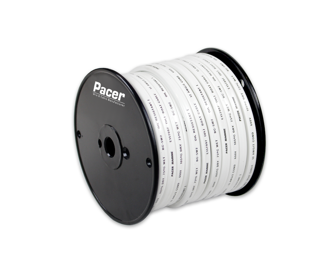 Pacer Duplex Wire, Stranded Conductor, 18/2 Awg, Flat Encasement, 600 Volts, 100 Foot Roll, Red/ Yellow – W18/2RYW-100