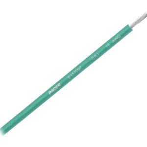 Pacer Primary Wire, Stranded Conductor, 16 Gauge, 600 Volts, Green, 100 Foot Roll, Tinned Copper Conductor/ PVC Insulation – WUL16GN-100