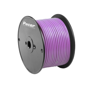 Pacer Primary Wire, Stranded Conductor, 16 Gauge, 600 Volts, Violet, 100 Foot Roll, Tinned Copper Conductor/ PVC Insulation – WUL16VI-100