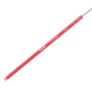 Pacer Primary Wire, Stranded Conductor, 18 Gauge, 600 Volts, Red, 100 Foot Roll, Tinned Copper Conductor/ PVC Insulation – WUL18RD-100