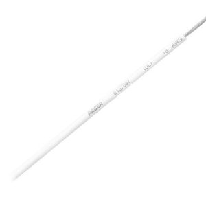 Pacer Primary Wire, Stranded Conductor, 18 Gauge, 600 Volts, White, 100 Foot Roll, Tinned Copper Conductor/ PVC Insulation – WUL18WH-100