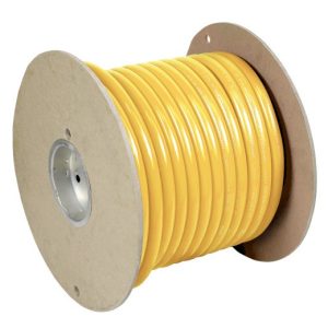 Pacer Battery Cable, Yellow Negative, 4/0 Gauge, 600 Volts, Tinned Copper Conductor/ PVC Insulation, 100 Foot Roll – WUL4/0YL-100