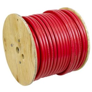 Pacer Battery Cable, Without Terminal, Red Positive, 6 Gauge, 600 Volts, Tinned Copper Conductor/ PVC Insulation, 25 Foot Roll – WUL6RD-25