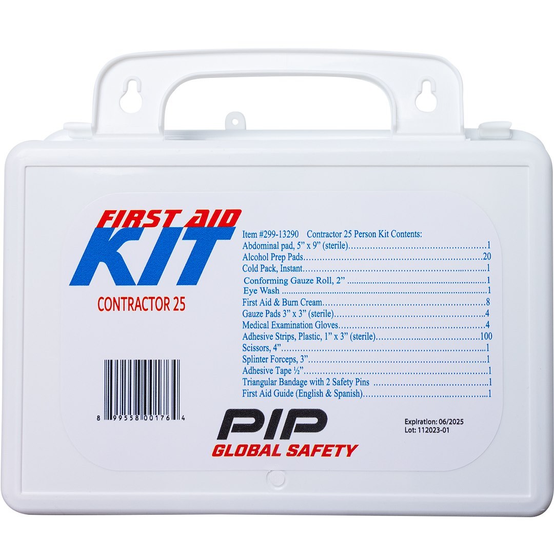 Protective I First Aid Kit, Pip®, Wall Mountable, White Plastic Kit, 131 Piece Kit – 299-13290