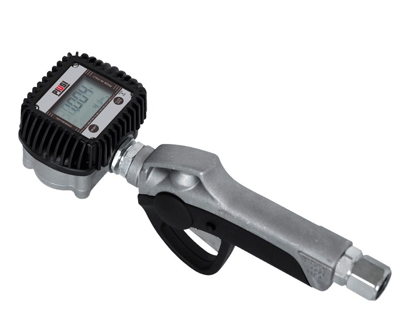 Piusi Liquid Transfer Tank Pump Nozzle, K400, Manual Nozzle, For Oil, 0.26 to 7.9 Gallons Per Minute, Aluminum, With Meter/ Flexible Spout – F00984200
