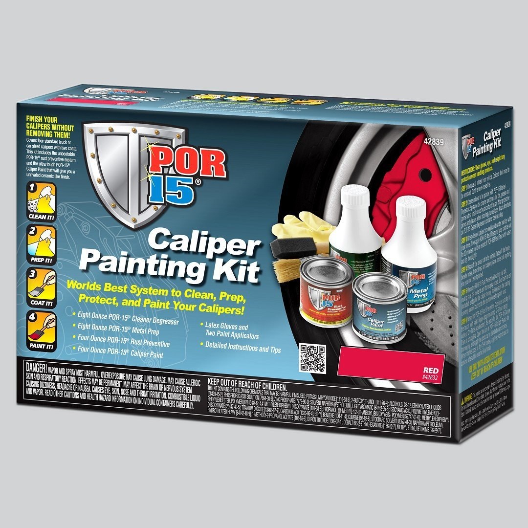 Por 15 Caliper Paint, Heat Resistant to 500 Degrees Fahrenheit, Red – 42839