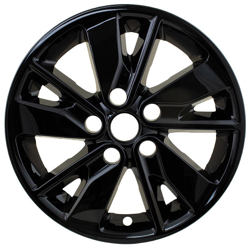 Pacific R&t Wheel Skin, X-Cellerate Series, 16 Inch, 5 Split Spoke, Snap-On Only, Gloss Black, ABS Plastic, Set of 4 – 6747-GB