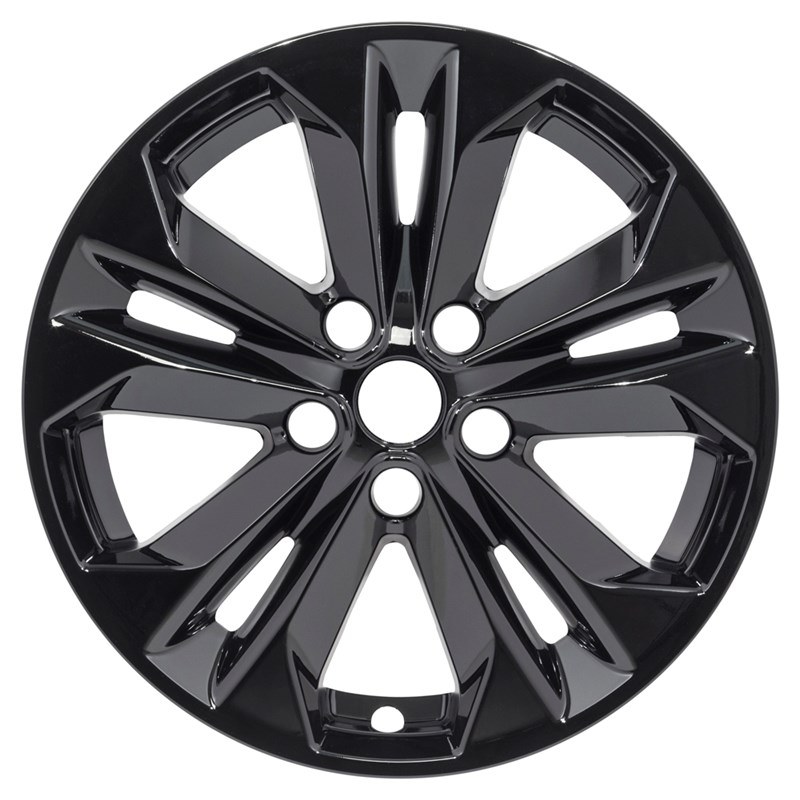 Pacific R&t Wheel Skin, X-Cellerate Series, 17 Inch, 5 Split Spoke, Snap-On Only, Gloss Black, ABS Plastic, Set of 4 – 7626-GB