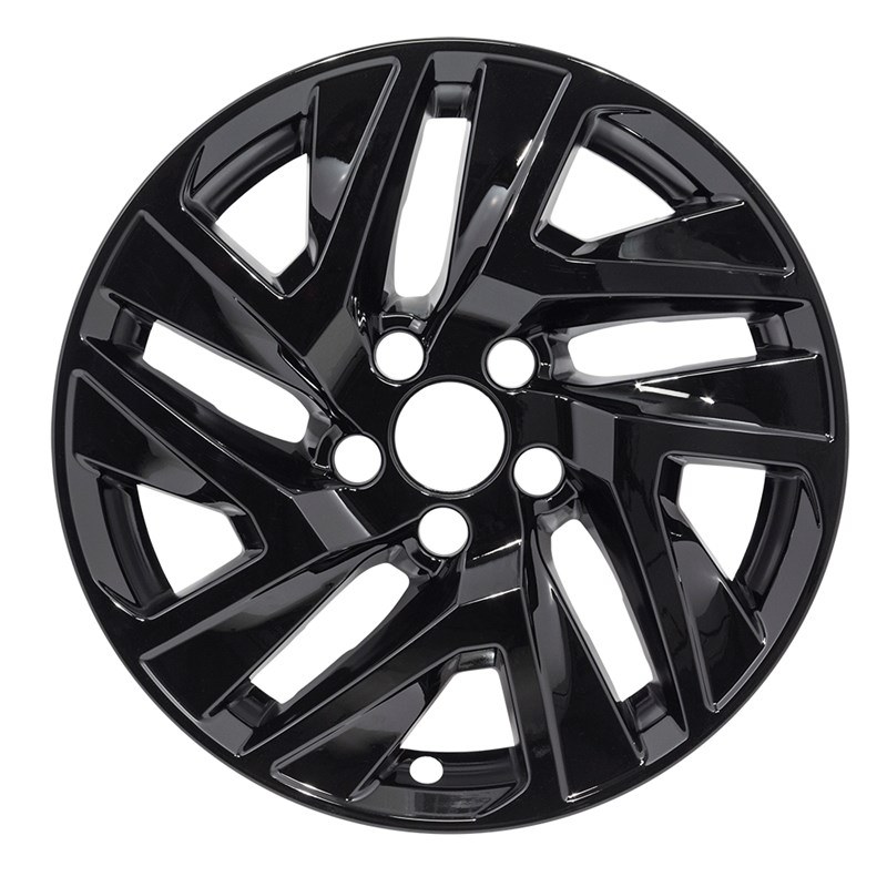 Pacific R&t Wheel Skin, X-Cellerate Series, 17 Inch, 5 Split Spoke, Snap-On Only, Gloss Black, ABS Plastic, Set of 4 – 7645-GB