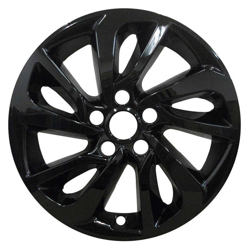 Pacific R&t Wheel Skin, X-Cellerate Series, 17 Inch, 5 Split Spoke, Snap-On Only, Gloss Black, ABS Plastic, Set of 4 – 7708-GB