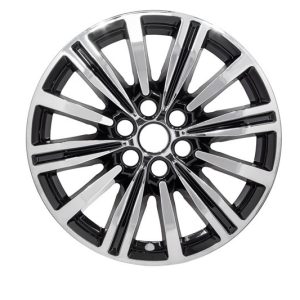 Pacific R&t Wheel Skin, X-Cellerate Series, 18 Inch, 12 Spoke, Snap-On Only, Chrome/ Gloss Black, ABS Plastic, Set of 4 – 8017-CGB