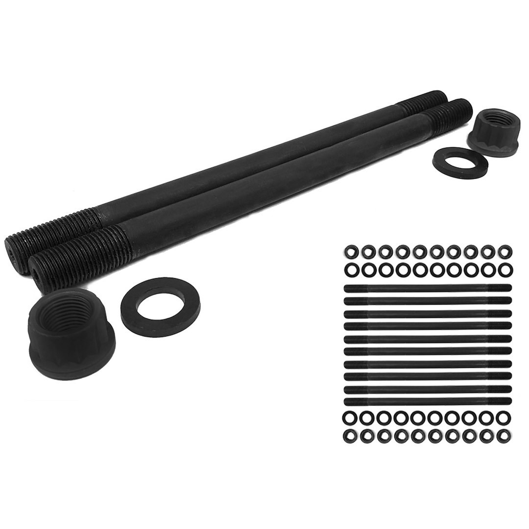 Prw Cylinder Head Stud, For Use with Ford Powerstroke 6.0L Diesel Engines, With Stock Cylinder Head, 12 Point Nuts, Black Oxide Finish – 1036313