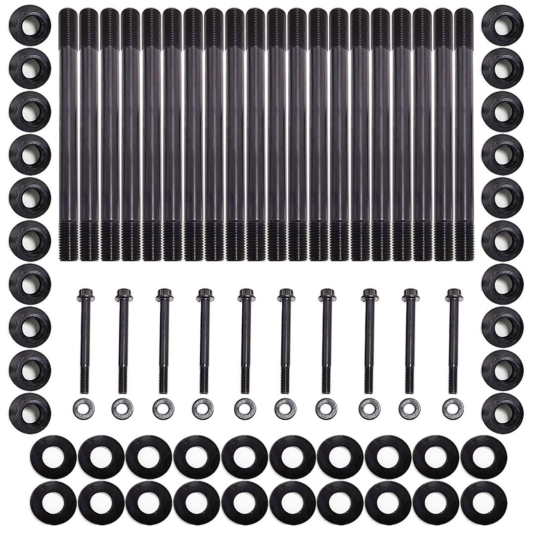 Prw Cylinder Head Stud, For Use with 2008-2010 Ford Powerstroke 6.4L Engines, With Stock Cylinder Head, 12 Point Nuts, Black Oxide Finish – 1039121