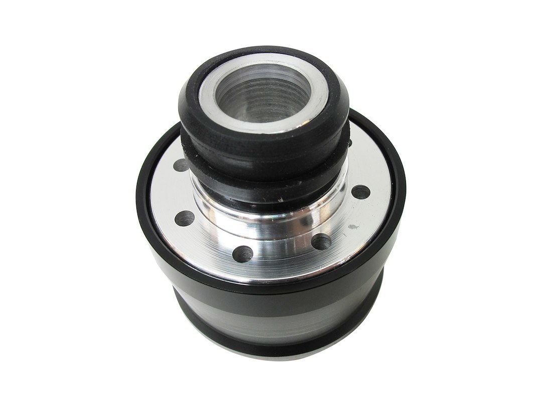 Prw Crankcase Breather Cap, Round, Push-IN, Black Anodized, Billet Aluminum, With Grommet and PCV – 4120442