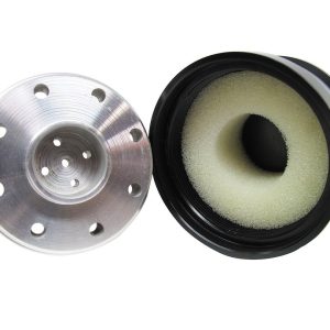 Prw Crankcase Breather Cap, Round, Push-IN, Black Anodized, Billet Aluminum, With Grommet and PCV – 4120442