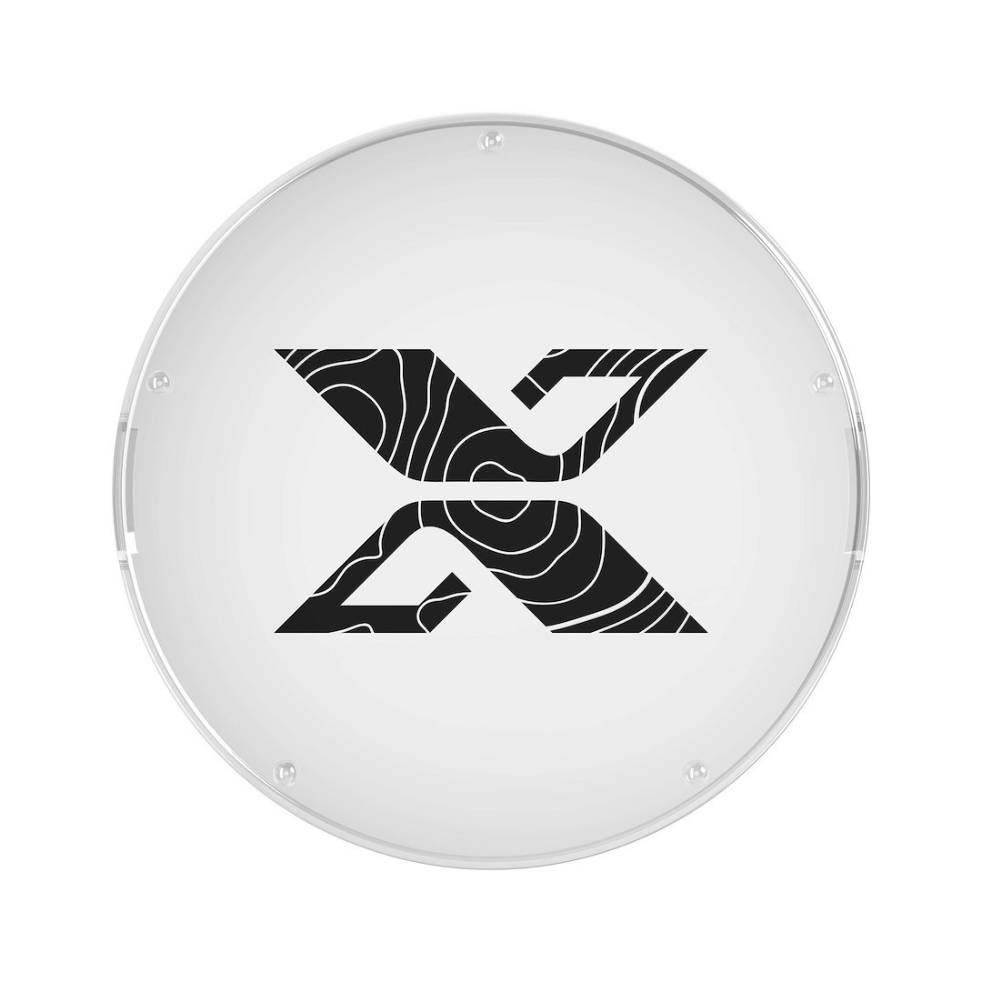 Project X Driving/ Fog Light Cover, Series X, 8.5 Inch Round, Clear, Polycarbonate, With Logo, Single – AC538813-1