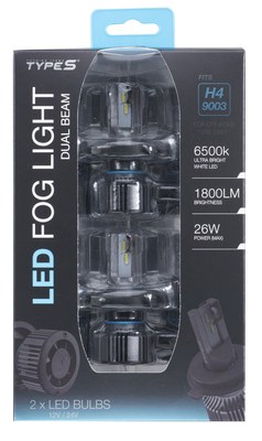 Project X Driving/ Fog Light Bulb, Type S®, H4/ 9003, LED, 26 Watt, Dual Beam, Clear Beam Color, 1800 Lumens – LM57848-60/6